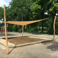 Robinia houten paal voor schaduwdoek