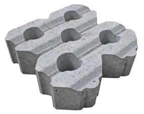 Grasbetontegel type H 40x40x12(rondom hol-dol) K85911  BK25