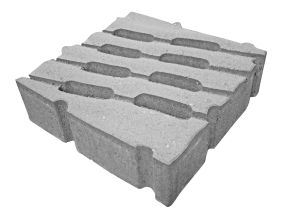 Grasbetontegel type M 40x40x12(meander) rondom hol-dol verbinding K85910  BK25