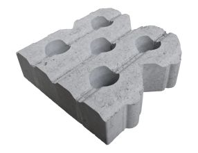 Grasbetontegel type L 40x40x12(40 cm. zijde vlak) K85912  BK25 GRN+