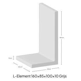 L-Element 160x85x100x10 Grijs Zichtbeton