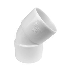PVC Lijmbocht 32 mm, 45°,M/M, wit