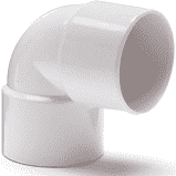 PVC Lijmbocht 32 mm, 90°,M/M, wit