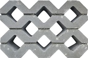 Grasbetontegel type F 40x60x10 (bovenz. vlak) BK5 vierkante gaten