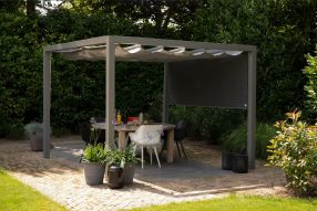 Alu | Pergola + schaduwdoek | 319 x 419 cm