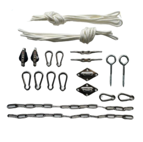 RVS bevestigingsmateriaal voor schaduwdoek