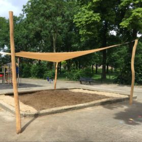 Robinia houten paal voor schaduwdoek